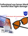 Clip 100% Blue Light Blocking glasses Red Lens ,Orange Lens Anti fatigue Detachable Lens Gaming Glasses Computer Eyeglasses