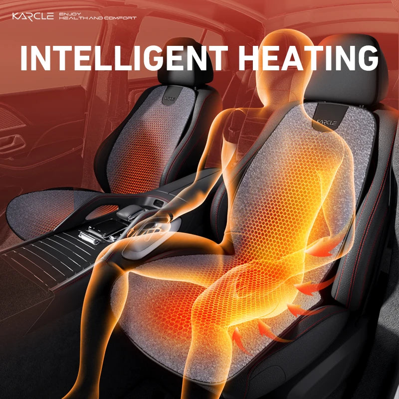 Heated Car Seat Cover Fleece Graphene Fast Car Seat Heater 12/24V Warm Plush Seat Protector Car Heating Mat Winter Seat Cushion