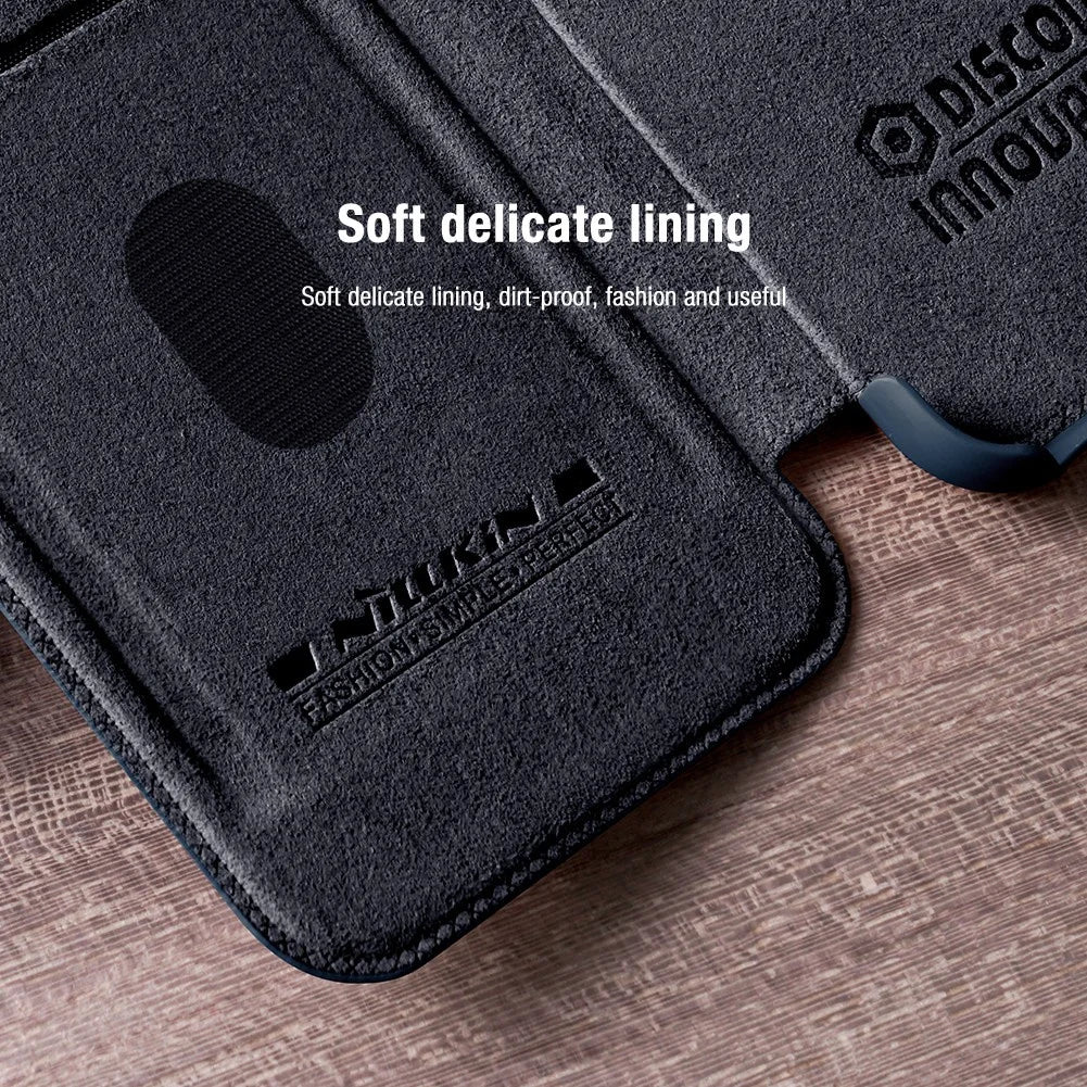 Luxury Flip QIN Pro Leather Case For Samsung Galaxy S23 Plus / S23+ Shockproof Protection Cover With Card Holder