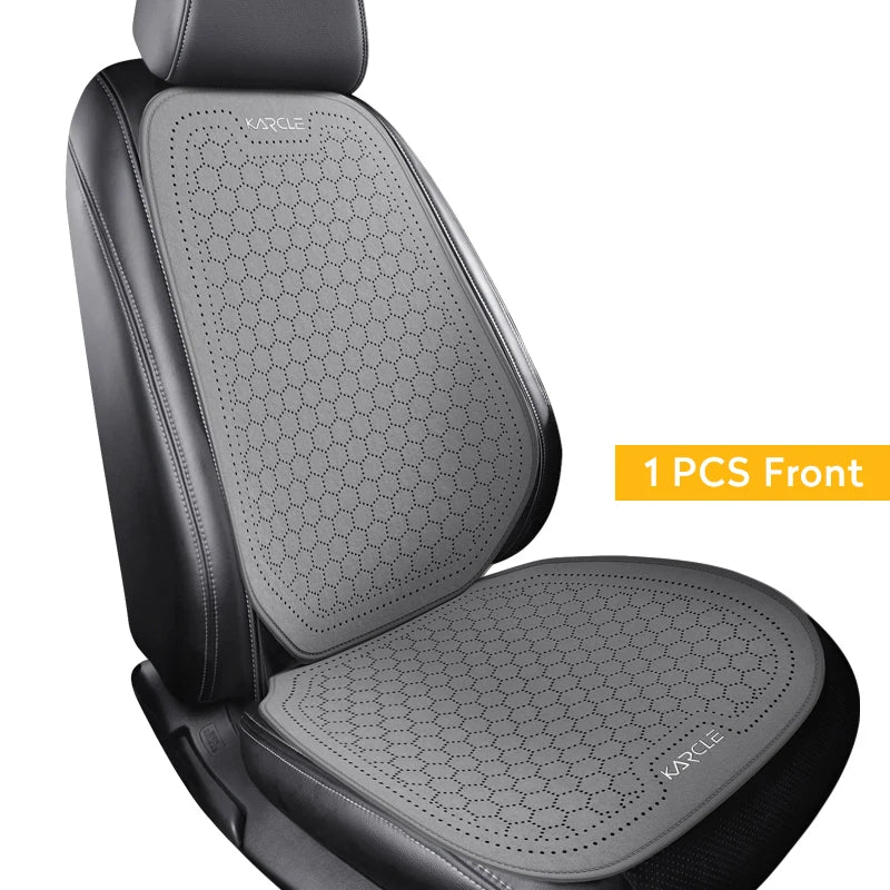 Car Seat Cushion Breathable Hole Universal Suede Car Seat Covers Front Rear Auto Seat Pads Four Season Car Chair Mat Accessories