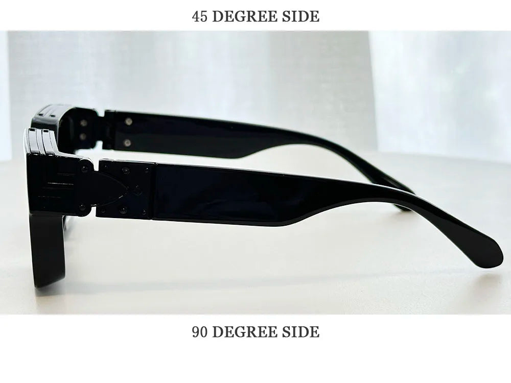 Retro Square Frame Sunglasses With UV400 Protection