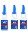 1-3pcs 406 Super Glue 20ML Instant Quick-drying Cyanoacrylate Adhesive Leather Rubber Wood Metal Strong Bond Liquid Glue Tool