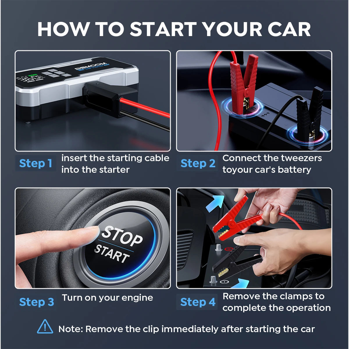 Car Jump Starter with Air Compressor, 6000A/7000A Portable Car Battery Booster (ALL Gas/10.0L Diesel) with 160PSI