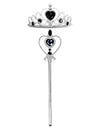 Kids Rhinestone Tiara Crown and Magic Wand with Glitter Crystal Head Hoop Jewelry Hair Accessories for Girls Teens Birthday Gift