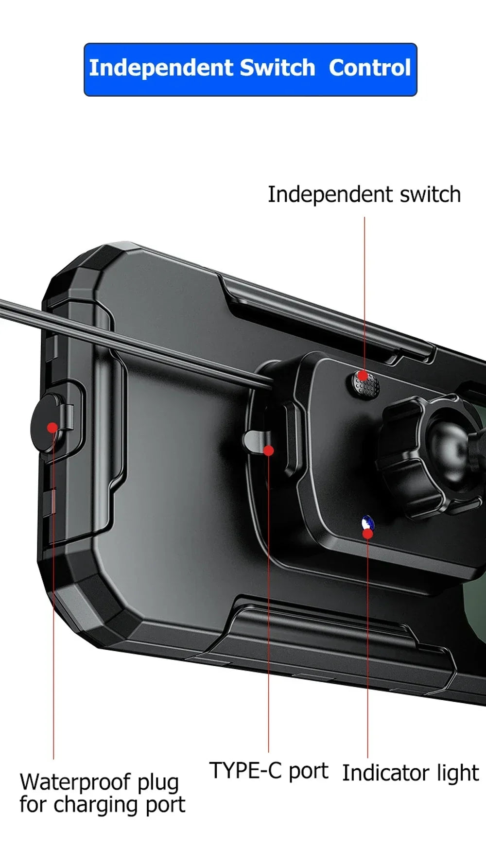 Motorcycle Wireless Charger Holder QC 3.0 Fast Charging Motorbike Phone Waterproof Cellphone Bicycle Stand For iPhone Samsung