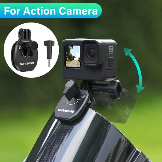 Aluminum Motorcycle Windshield Camera Mount Clamp for GoPro Insta360 DJI Action Cameras