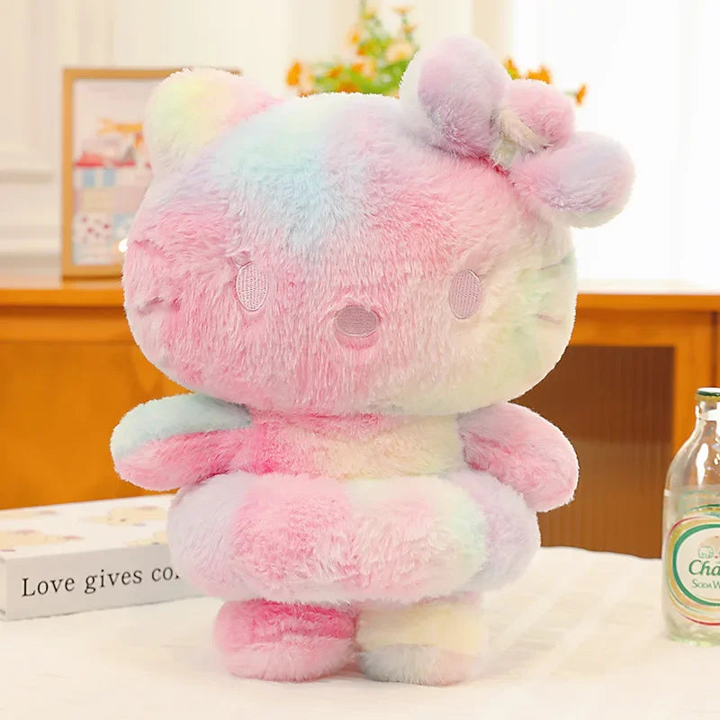 Sanrio Style Tie Dye Plush Doll Pillow Soft Stuffed Toy