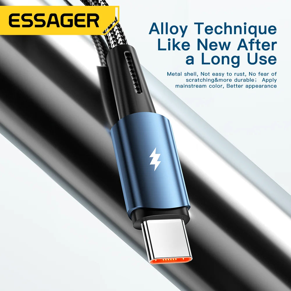 120W USB-A to Type-C Super Fast Charging Cable (6A)
