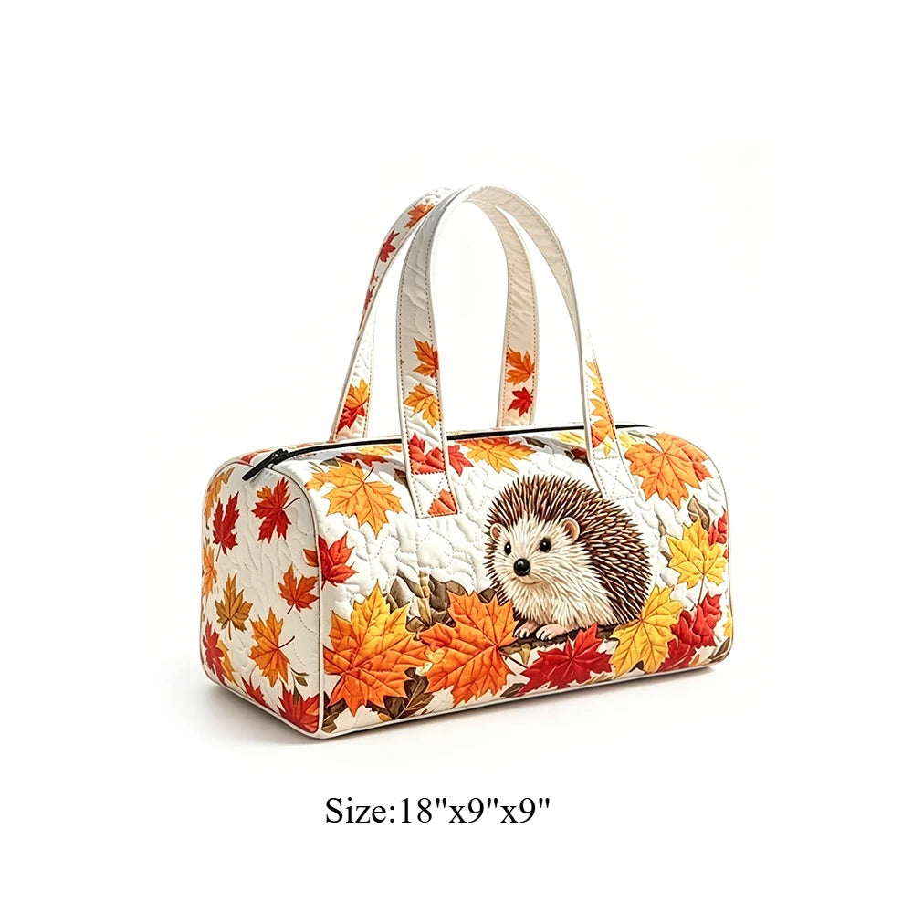 Cat Cow Print Quilted Duffel Bag for Unisex Travel Overnight Carry On Luggage Tote for Gym, Vacation, Sleepover, Book Lover Gift