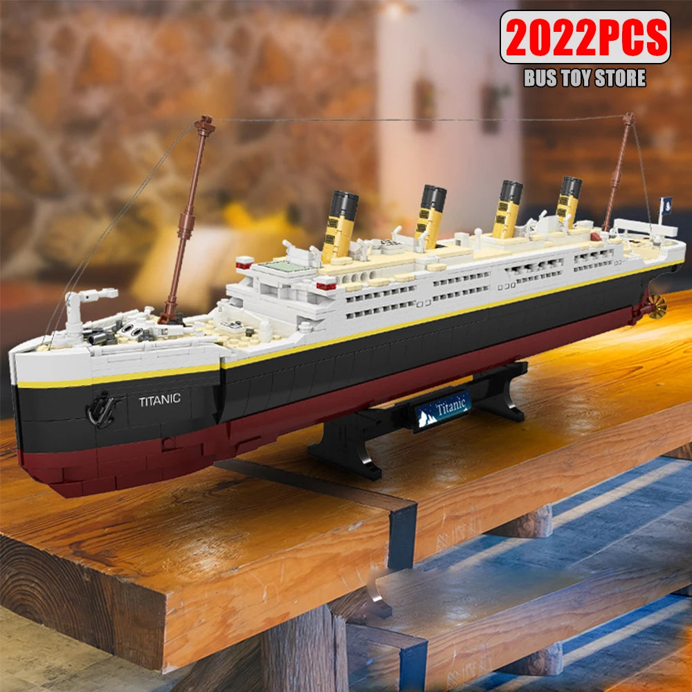 Military World War II Warship Battle Boat Building Blocks Sets The USS Enterprise CV-6 Bricks Toy For  Birthday Gift