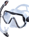 Dry Snorkel Set Diving Mask For Adults Tempered Glass Professional Panoramic Snorkeling Gear Swimming Training Snorkel Kit