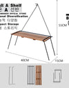 Outdoor Camping Rack Beautiful Practical 304 Stainless Steel Sabilli Wood Folding Family Picnic Rack Small A Table