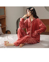 Women’s Winter Flannel Pajama Set – Warm, Thick Coral Fleece 2-Piece Loungewear
