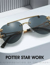 Rimless Sunglasses Women Luxury Fashion Glasses Vintage Shades