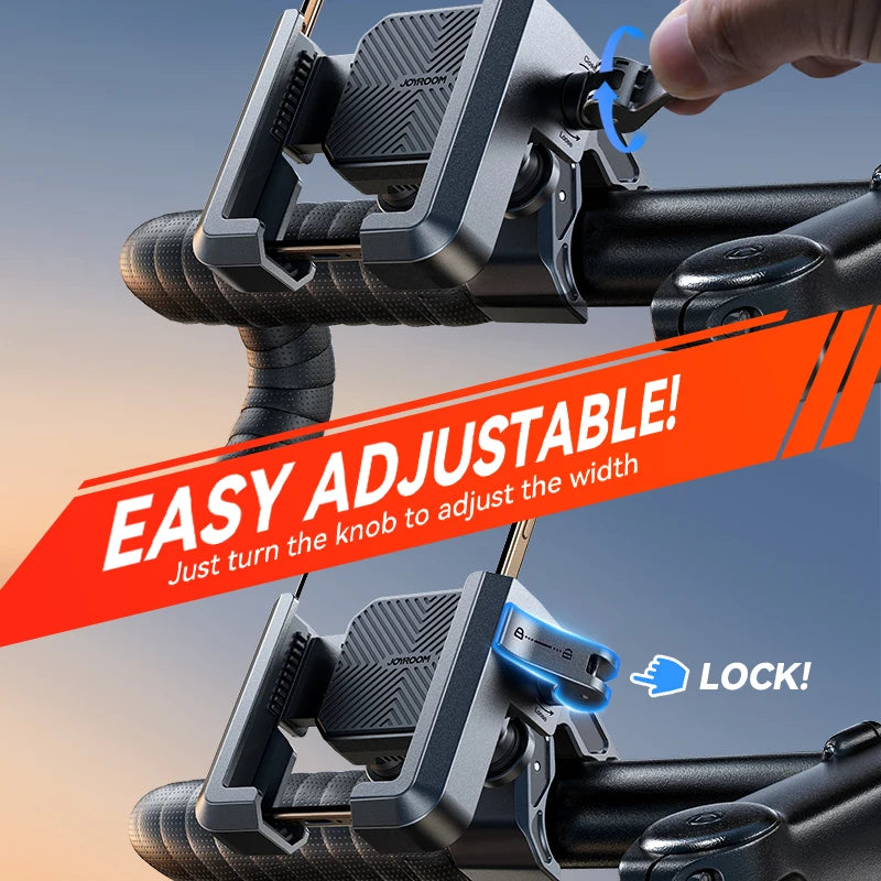 Shockproof Bike Phone Holder Half Enclosure 360° View Motorcycle Phone Mount Bicycle Cell Phone Holder For 4.7-7" Phones