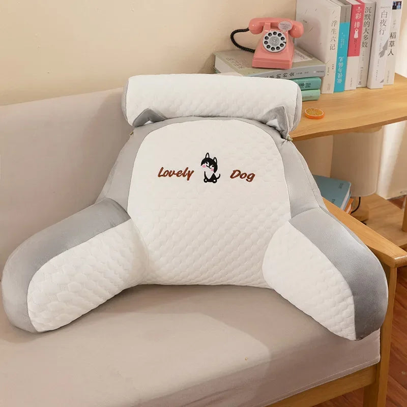 Kawaii Capybara Plush Pillow Cartoon Soft Stuffed Cute Large Backrest Cushion Lumbar Support Pillow Reading Pillow Soft Cushion