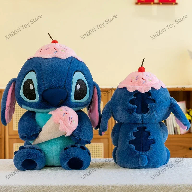 70cm Disney Ice Cream Lilo&Stitch Plush Toys Kawaii Big Size Stitch Stuffed Dolls Soft Pillow Cartoon Anime Kids Birthday Gifts