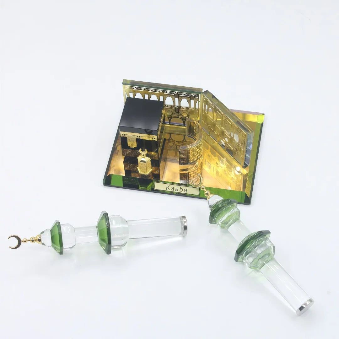 Islamic Table Decors Muslim Kaaba Model Kaaba Allah Crystal Figurines Muslim Decorations Islamic Souvenirs Festival Gift