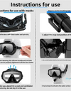 Dry Snorkel Set Diving Mask For Adults Tempered Glass Professional Panoramic Snorkeling Gear Swimming Training Snorkel Kit
