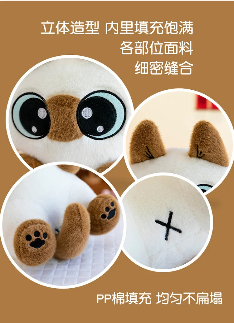 Kawaii Siamese Cat Plush Stuffed Doll Toy