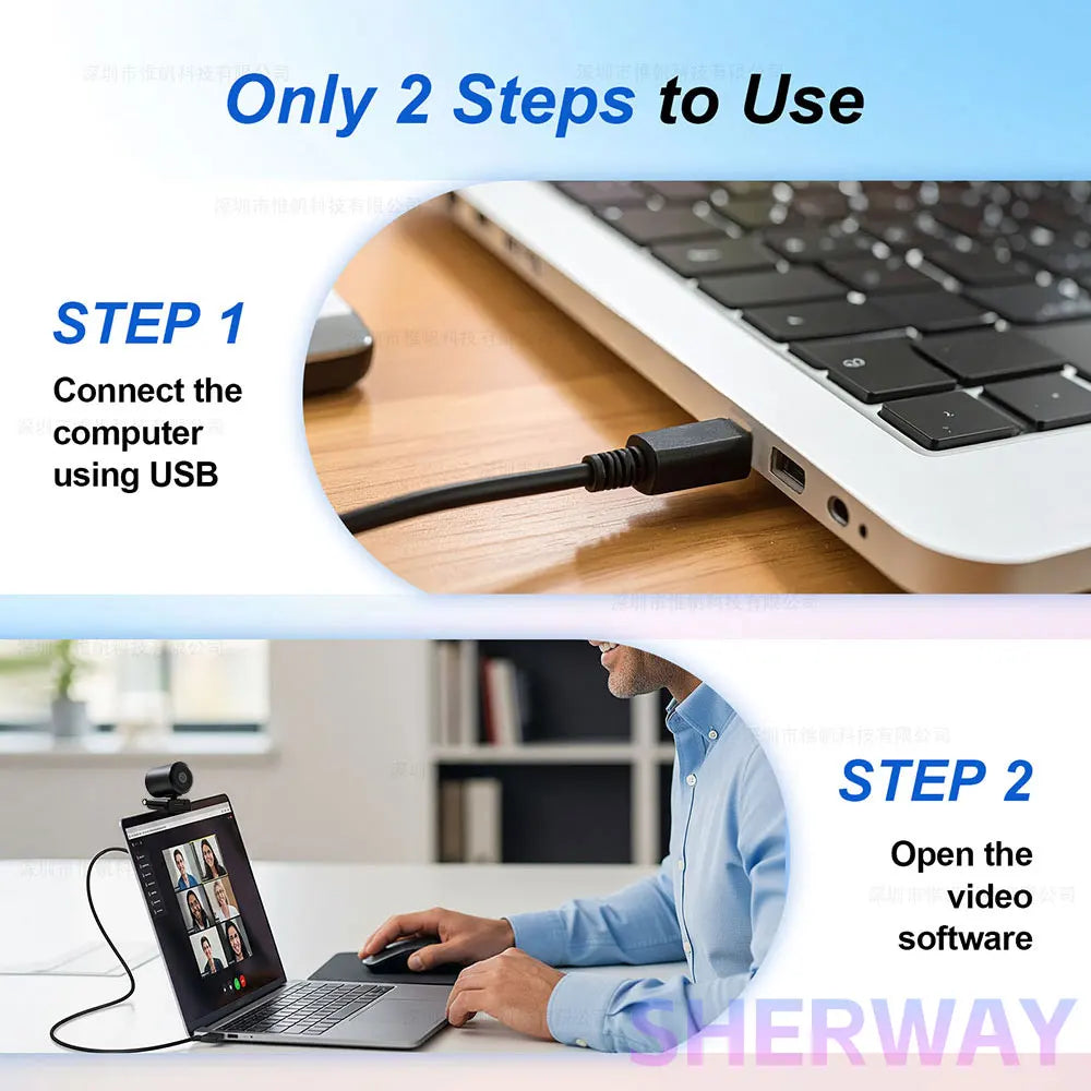 4K Webcam Pro Living Streaming USB Web Camera with Remote Dual Noise-Cancelling Mics AI Auto Focus 128° FOV HD Mini Video PC Cam