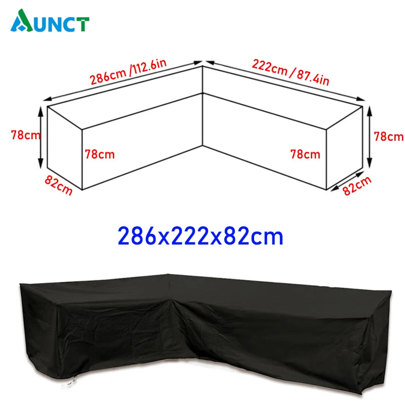 Waterproof V Shape Outdoor Sofa Cover Garden Rattan Corner Furniture Dustproof Rain Snow Protector
