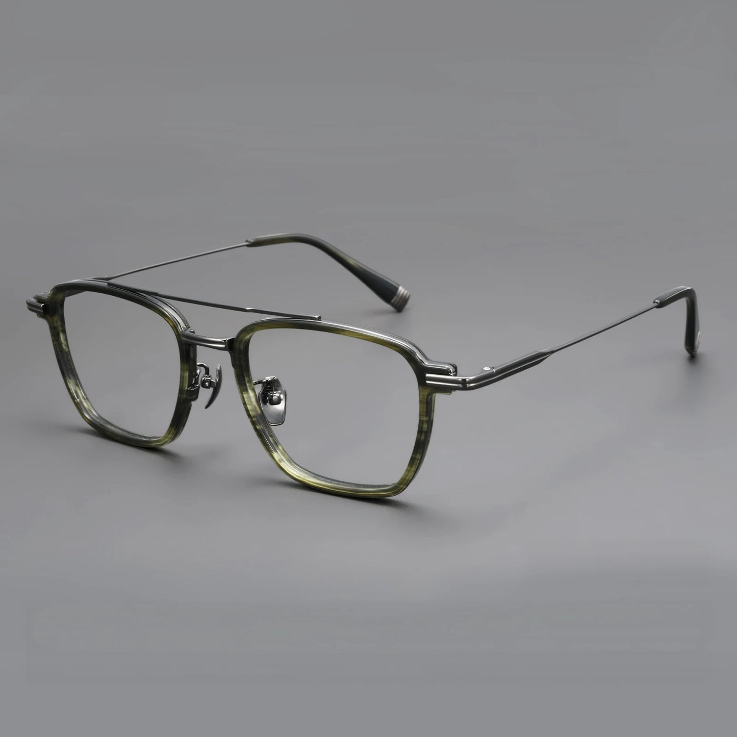 Luxury Lightweight Titanium Pilot Double Bridge Eyeglasses Frames