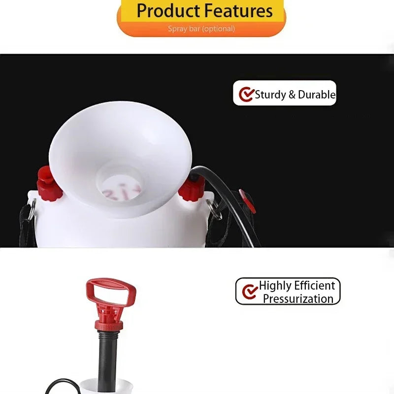 Portable Manual Pressure Camping Shower Sprayer 5L 8L