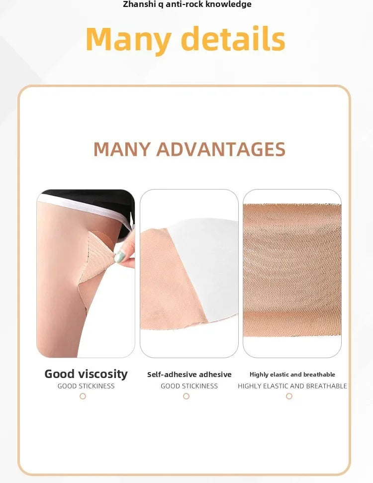 10Pcs Anti-Chafing Thigh Pads Non-woven Self-Adhesive Anti-Friction Thigh Stickers Waterproof and Breathable for Men Women