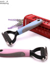 Pets Fur Knot Cutter Dog Grooming Shedding Tools Pet Cat Hair Removal Comb Brush Double sided Pet Products Suppliers