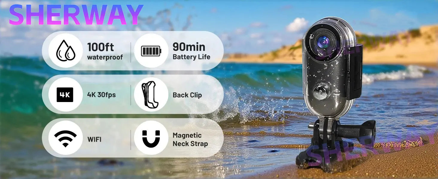 4K Bodycam Action Bike Camera Mini megnetic Wearable Cam with Waterproof Motorcycle Road Pocket Outdoor Sport Wifi Helmet Camera