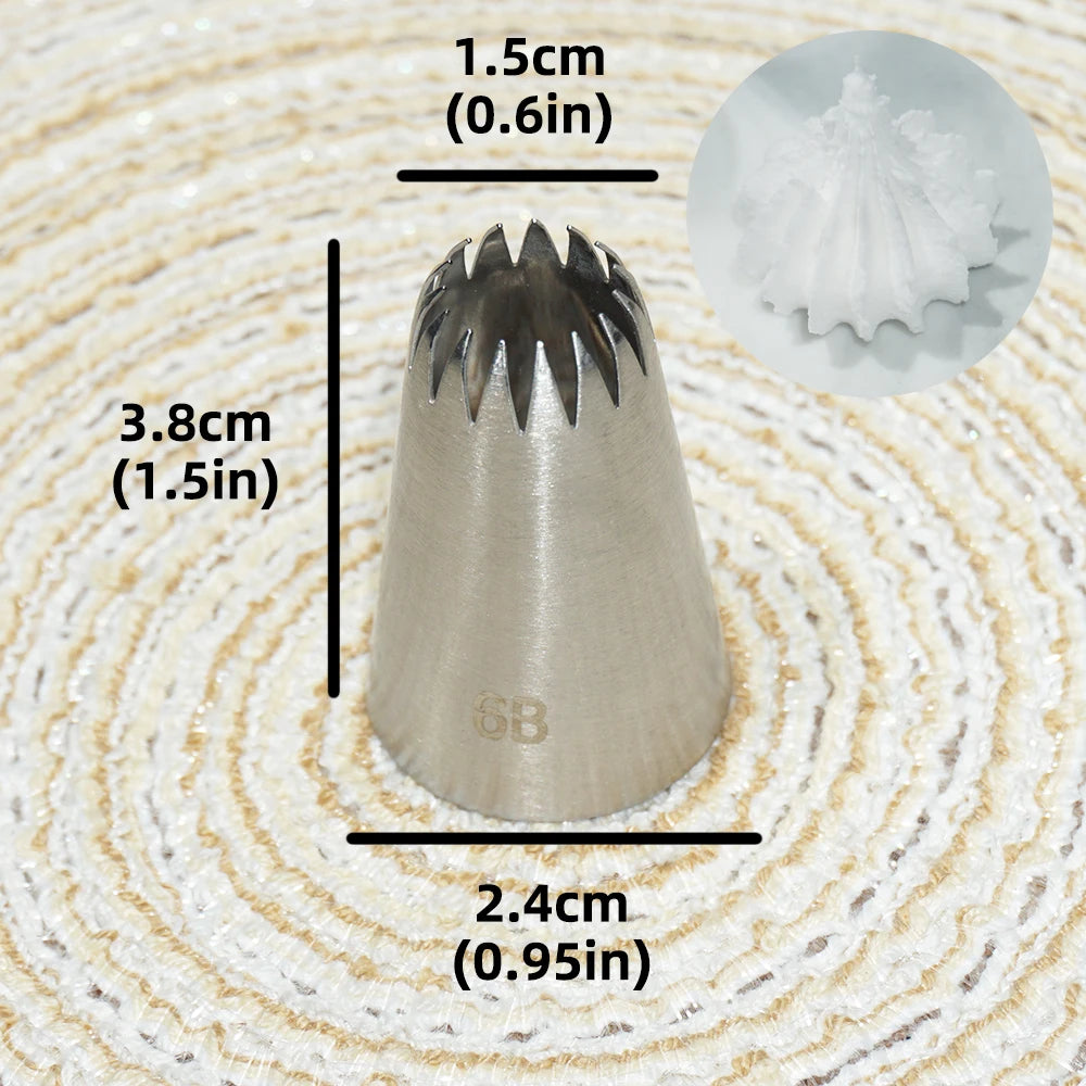 Multiple Large Metal Cake Cream Decoration Tips Pastry Tools Stainless Steel Piping Icing Nozzle Cupcake Head Dessert Decorators