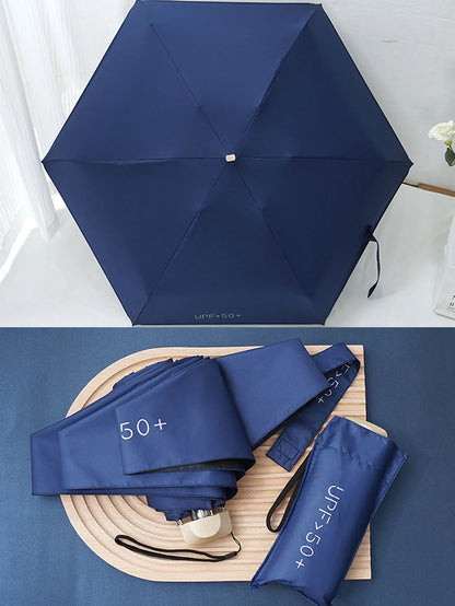 Outdoor Mini Sun Umbrella UV Protection Ultralight Folding Five-fold Umbrella Sunshade Umbrella