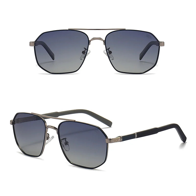 Classic Pilot Square Metal Frame Polarized UV400 Driving Sunglasses for Men Outdoor Eyewear