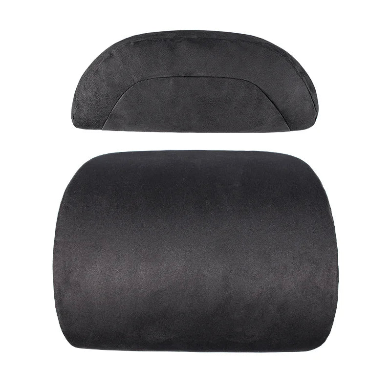 Lumbar Support Pillow For Tesla Model Y/3 Juniper Suede Car Memory FoamNeck Headrest Seat Car Accessories