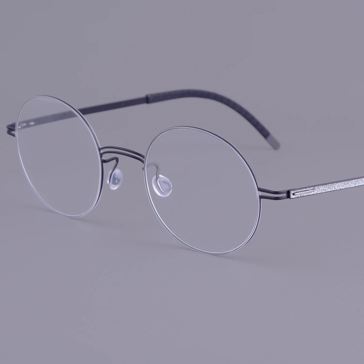 Vintage Round Screwless Titanium Eyeglasses Frame