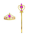 Kids Rhinestone Tiara Crown and Magic Wand with Glitter Crystal Head Hoop Jewelry Hair Accessories for Girls Teens Birthday Gift