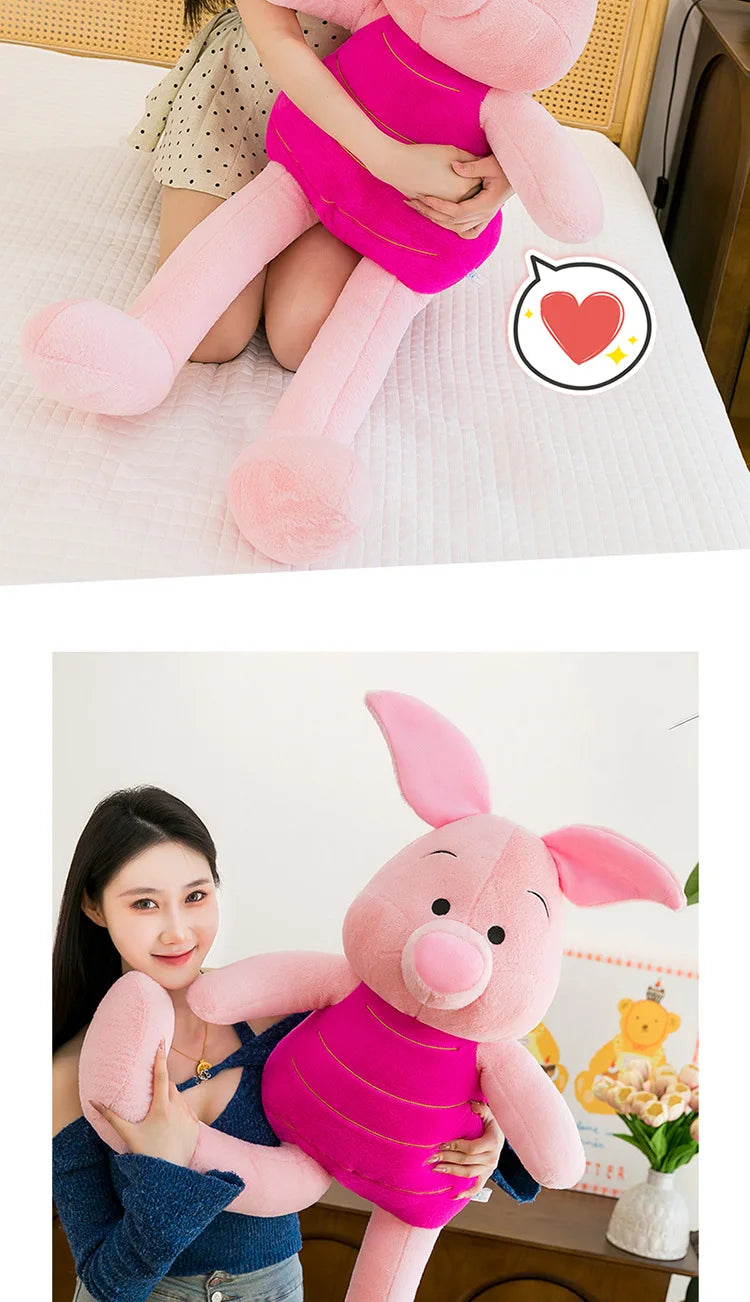 Pink Long Leg Piglet Plush Toy Soft Stuffed Doll 55cm