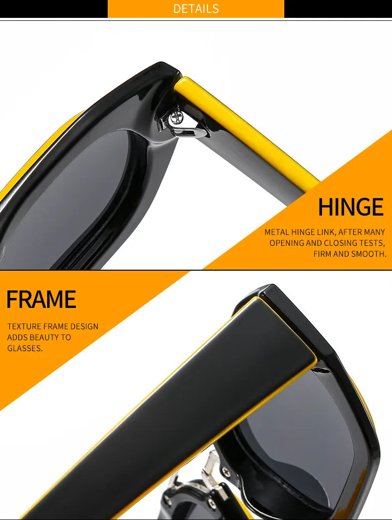 Square Vintage Sunglasses With UV400 Protection