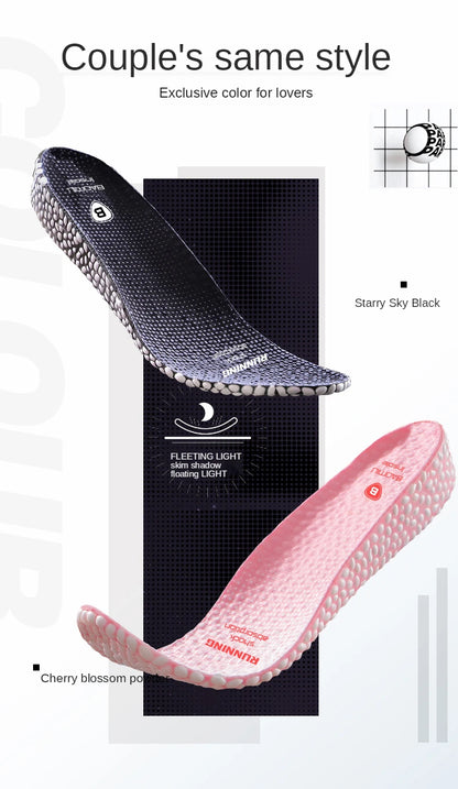 1Pair Height Increase Insoles Templates Men Women Shock Absorption Boost Shoes Insole for Feet 1.5cm/2.5cm/3.5cm Growing Sole