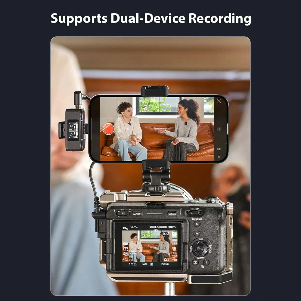 MIC-120 Wireless Lavalier Microphone with On-Board Recording for iPhone Android USB-C Devices Streaming Youtube Gaming