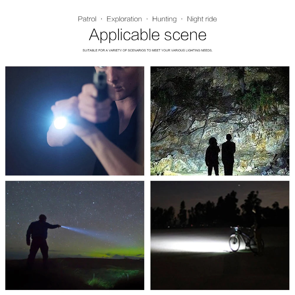 Mini 3 LED Rechargeable Flashlight With Magnetic Base