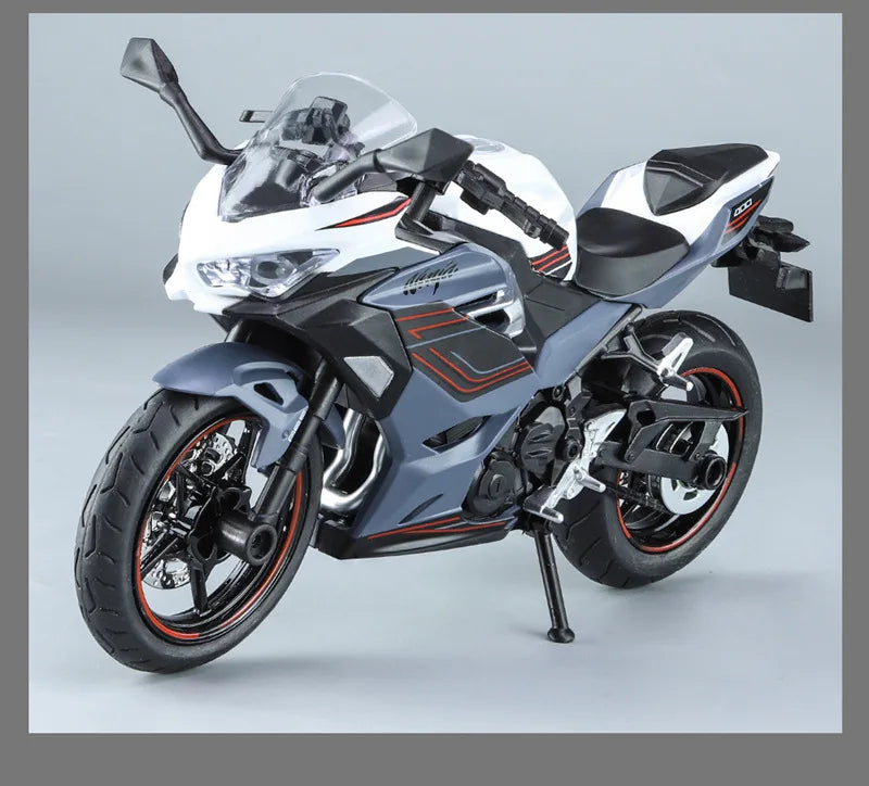 Diecast Kawasaki Ninja 400 Racing Motorcycle Model 1 to 12 Scale