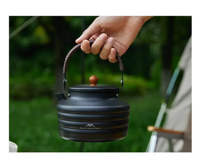 1.4L Camping Water Kettle Aluminum Alloy Teapot Coffee Pot Ultralight Outdoor Boiling Stovetop Pot Tableware