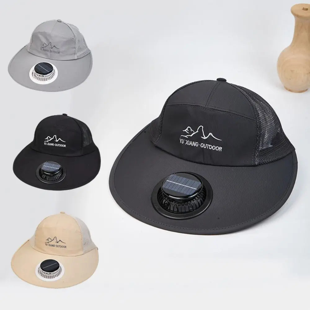 Solar Fan Baseball Cap With USB Charging