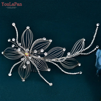 Rhinestone Hair Comb for Woman Bridal Hairpin Wedding Hair Ornament Accessories Party Bride Bridesmaid Hair Clip