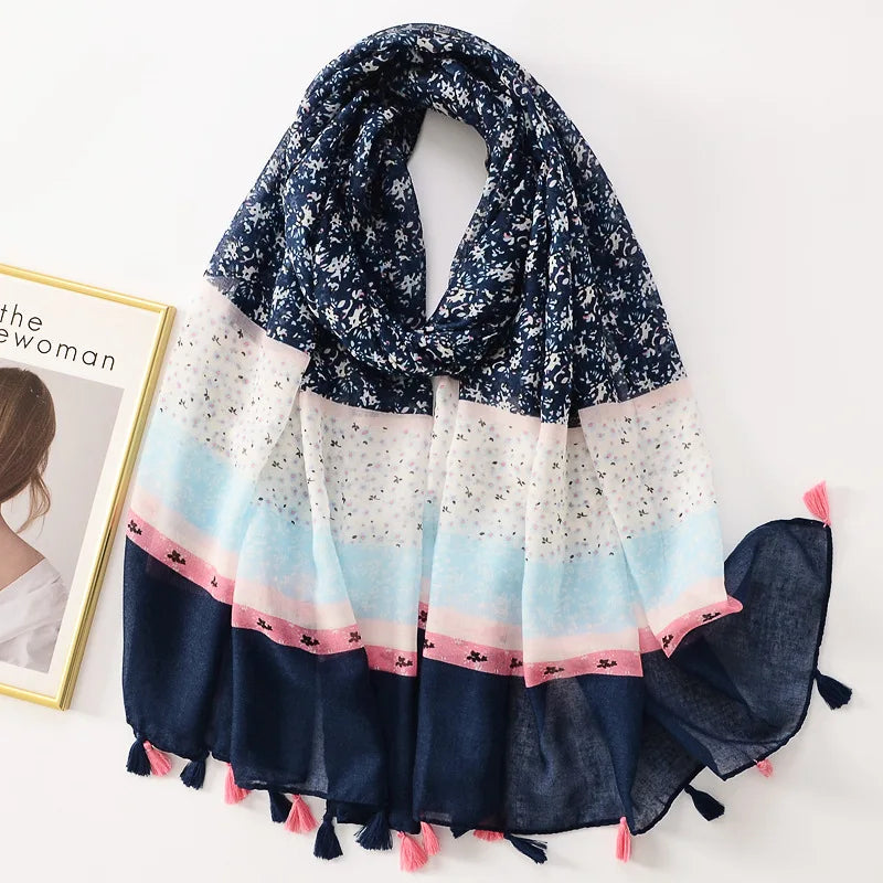 Bandannas Designer Scarf Luxury Scarves Woman Scarf Elegant Women's Shawls For Cotton Veils Bandana Brand