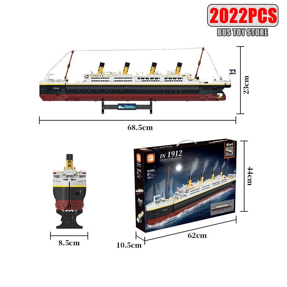 Military World War II Warship Battle Boat Building Blocks Sets The USS Enterprise CV-6 Bricks Toy For  Birthday Gift