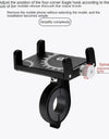 Bicycle Phone Holder Mount Universal Mobile Cell GPS Metal Riding MTB Motorcycle Stand Bracket Bike Moto Handlebar Antislip Clip