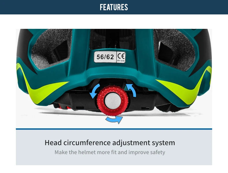 MTB Cycling Helmet With Adjustable Fit And Removable Padding